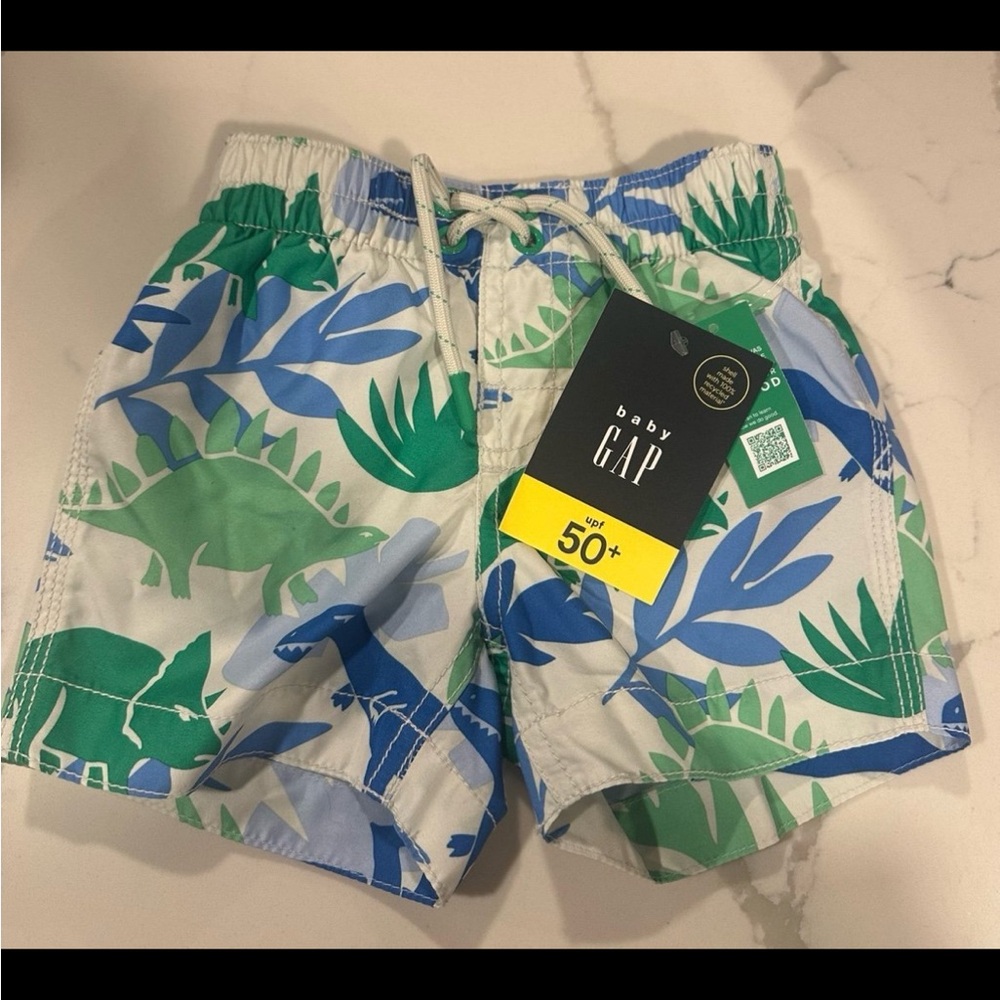 babyGap Recycled Dinosaur Swim Trunks NWT Size 12-18 Months